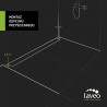 Laveo Basso odpływ liniowy przyścienny 90 cm czarny (COB_791D)