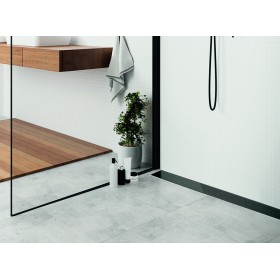 Laveo Basso odpływ liniowy przyścienny 70 cm czarne szkło (COB_771S)