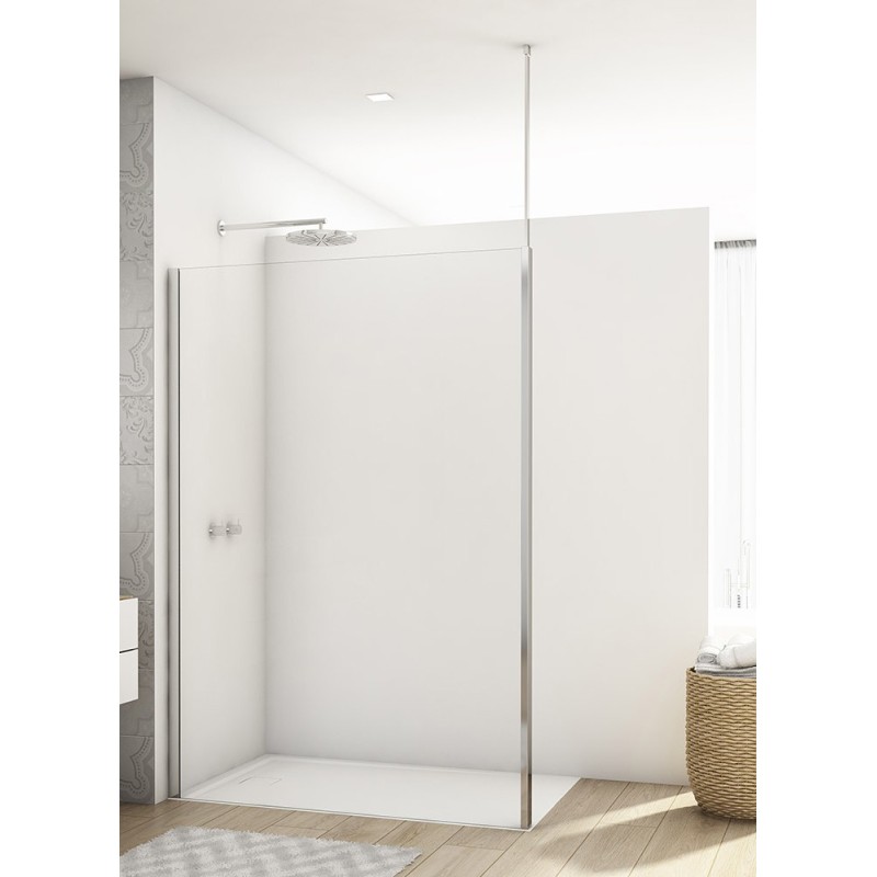 SanSwiss Divera D22WI1H Walk-In Ścianka Wolnostojąca Chrom 140x200 cm Szkło Przezroczyste (D22WI1V1405007)