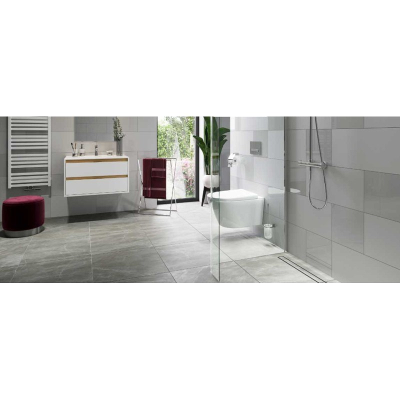 Excellent Stilio odpływ liniowy z rusztem do zabudowy płytką 90 cm stal nierdzewna polerowana (INEX.1515.900.P.SNP)