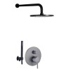 Emmevi Rubinetterie Piper Zestaw natryskowy podtynkowy L-400mm fi-22,5cm (PI015ZSC3A.NO)