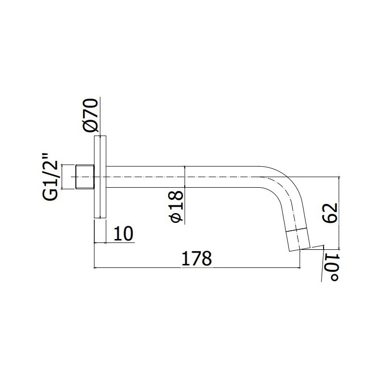 Paffoni Wylewka 175mm Light (ZBOC045CR)