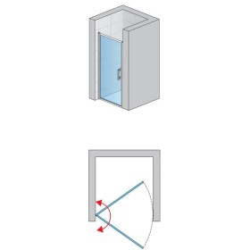 SanSwiss Top-Line S TLSP Drzwi Prysznicowe 75x200 cm Białe Szkło Przezroczyste (TLSP0750407)