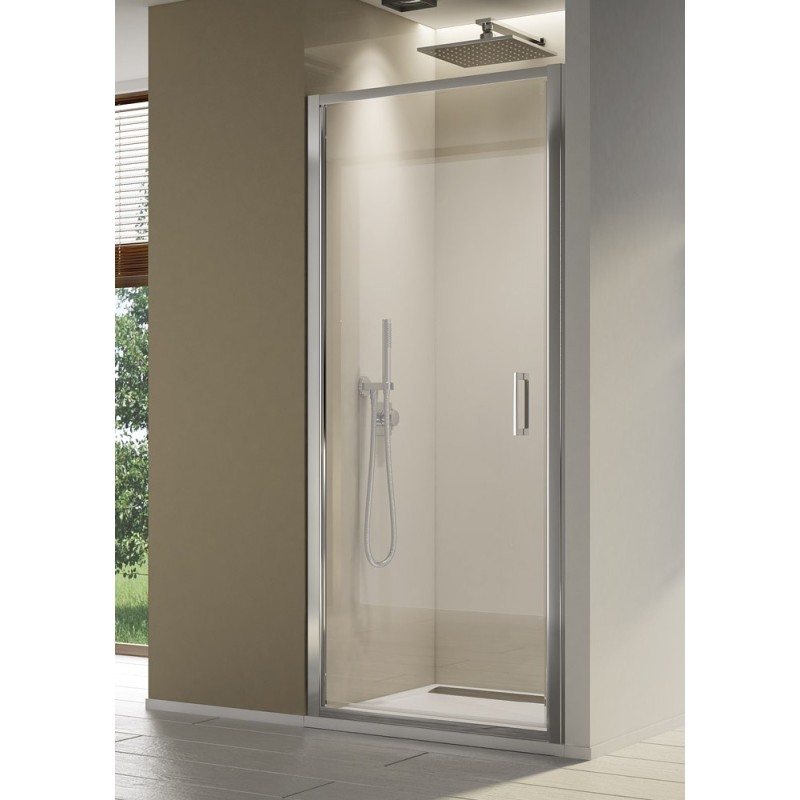 SanSwiss Top-Line S TLSP Drzwi Prysznicowe 80x200 cm Białe Szkło Przezroczyste (TLSP0800407)