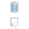 SanSwiss Top-Line S TLSP+TOPF2 Kabina Prysznicowa 90x90x200 cm chrom mat Szkło Przezroczyste (TLSP0900107+TOPF20900107)