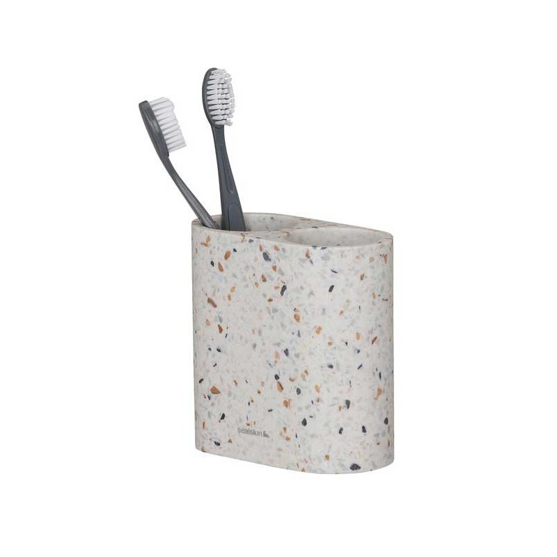 Sealskin Blend Podwójny uchwyt na szczoteczkę wolnostojący Terrazzo (800035)
