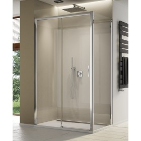 SanSwiss Top-Line S TLS2+TOPF2 Kabina Prysznicowa 100x90x200 cm chrom mat Szkło Przezroczyste (TLS2G1000107+TOPF20900107)