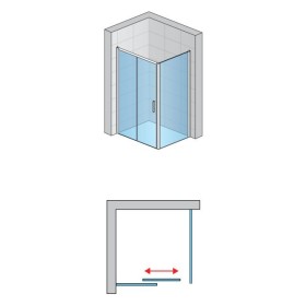 SanSwiss Top-Line S TLS2+TOPF2 Kabina Prysznicowa 120x80x200 cm chrom połysk Szkło Przezroczyste (TLS2G1205007+TOPF20805007)