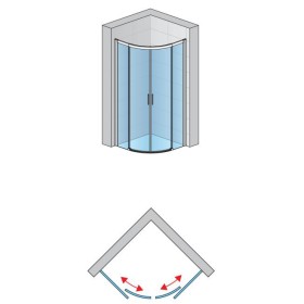 SanSwiss Top-Line S TLSR Kabina półokrągła 80x200 cm chrom połysk Szkło Przezroczyste (TLSR550805007)