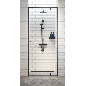Sealskin Contour Drzwi prysznicowe 100x200 cm Czarne Mat Szkło Przezroczyste (CD201006325100)
