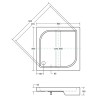 Besco Oskar Brodzik kwadratowy czarny 90x90x4 (BAO-90-P-CN)