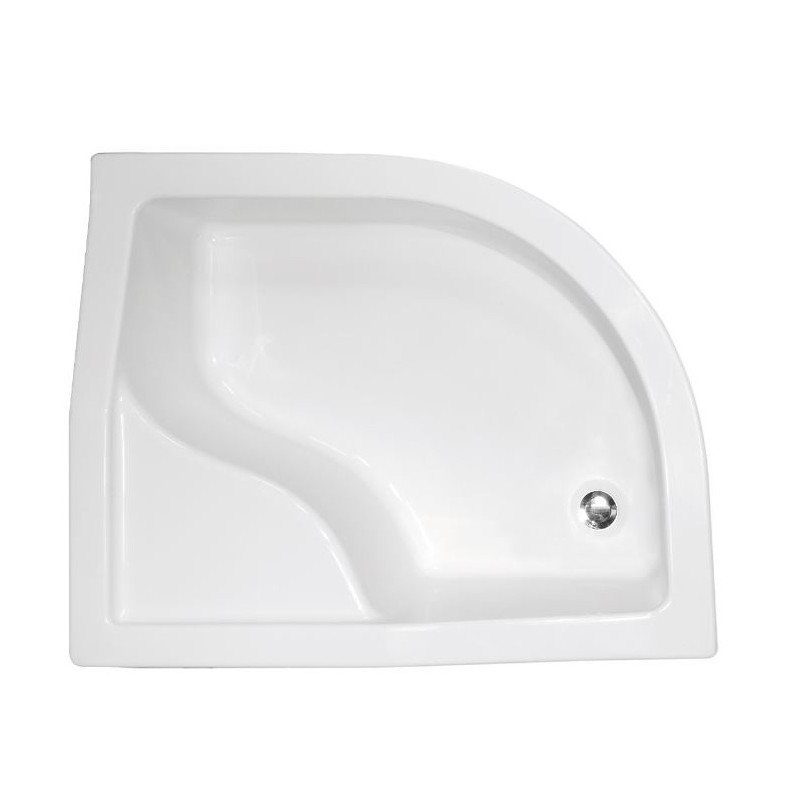 Besco Maxi Brodzik asymetryczny L biały 100x80x24 (BAM-100-NL)