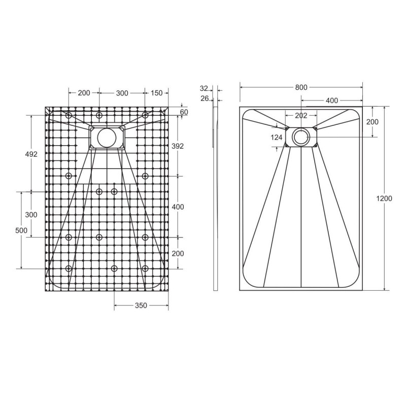 Besco Vexo Brodzik Prostokątny P biały 140x90 cm (BV-140-90-P)