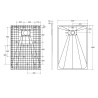 Besco Vexo Brodzik Prostokątny P biały 150x90 cm (BV-150-90-P)