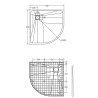 Besco Vexo Brodzik Półokrągły czarny 90x90 cm (BVB-90-90-P)