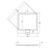 Besco Axim UltraSlim Brodzik Kwadratowy biały 90x90 cm (BAX-90-KW)