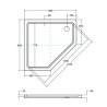 Besco Bergo UltraSlim Brodzik 5-kątny biały 90x90 cm (BAB-90-S)