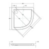 Besco Aron UltraSlim Brodzik półokrągły biały 80x80 cm (BAA-80-NR)