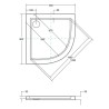 Besco Aron UltraSlim Brodzik półokrągły biały 90x90 cm (BAA-90-NR)