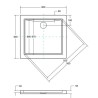 Besco Aquarius UltraSlim Brodzik kwadratowy biały 80x80 cm (BAA-80-K)