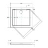 Besco Aquarius UltraSlim Brodzik kwadratowy biały 90x90 cm (BAA-90-K)