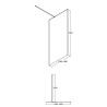 Besco Aveo Kabina Prysznicowa Walk-In 140x195 cm (AV-140-195-C)