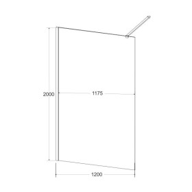 Besco Leafy kabina Walk-In z motywem liścia 120x200 cm (LF-120-200C)
