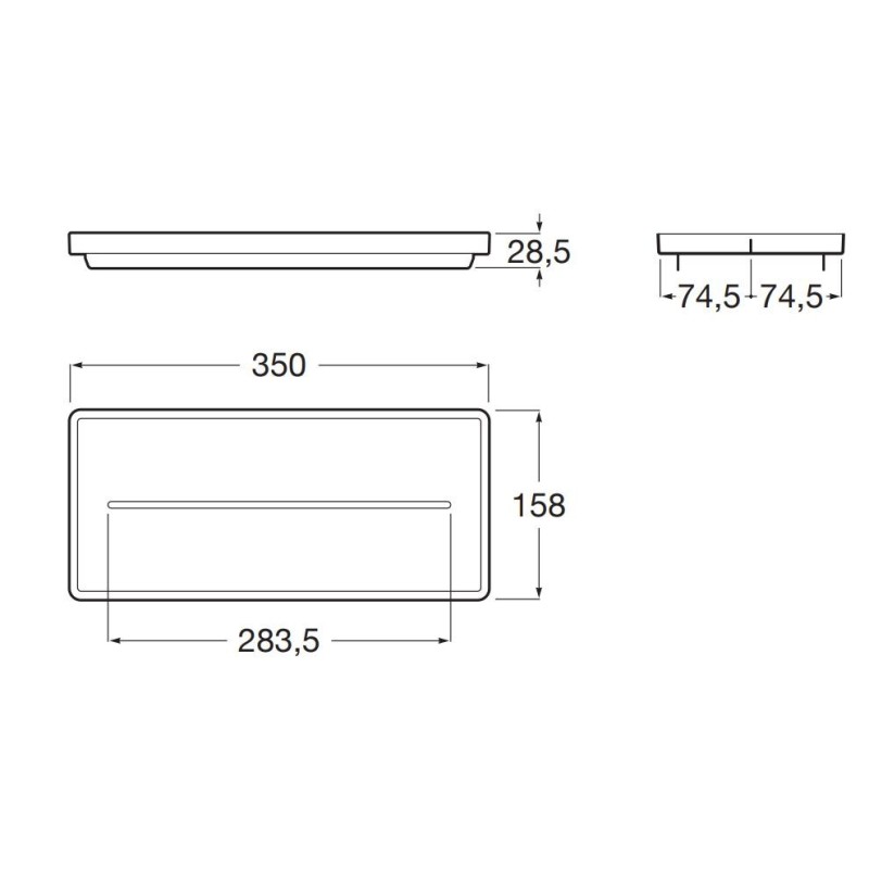 Roca ONA Taca łazienkowa zielony mat 35 x 15,8 x 2,9 cm (A817670C70)