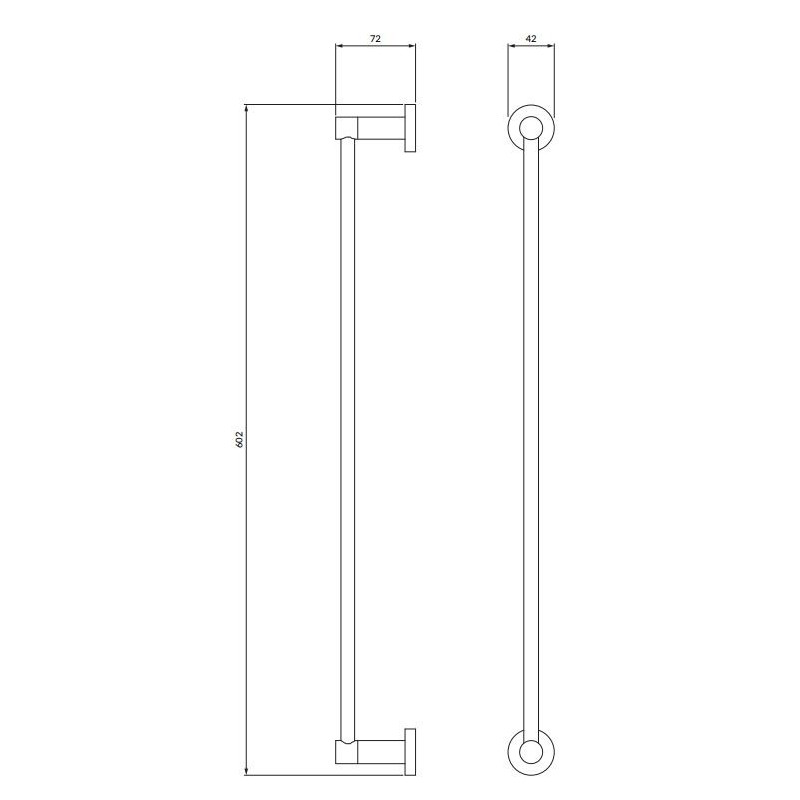 Omnires Modern Project Wieszak na Ręcznik 60 cm Grafit (MP60216GR)