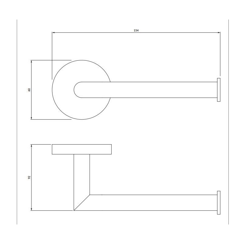 Omnires Modern Project Uchwyt na papier toaletowy miedź szczotkowana (MP60510CPB)