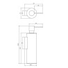 Omnires Modern Project Dozownik mydła w płynie wiszący chrom (MP60721CR)
