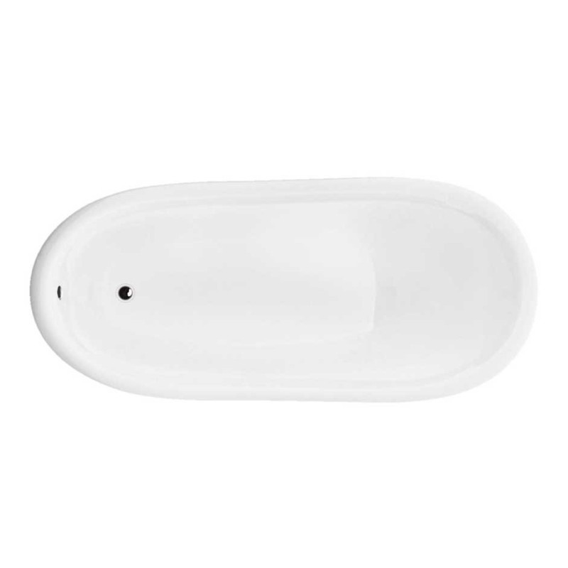 Besco Otylia Wanna Owalna Wolnostojąca 170x77 + Nóżki Czarne (WKO-170W+CZ)