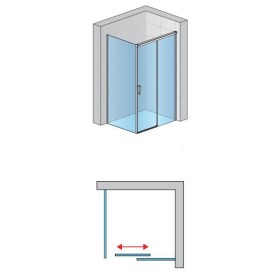 SanSwiss Cadura CAS2+CAST Kabina Prysznicowa P Złota 140x75 cm Szkło Przezroczyste (CAS2D1401207+CAST0751207)