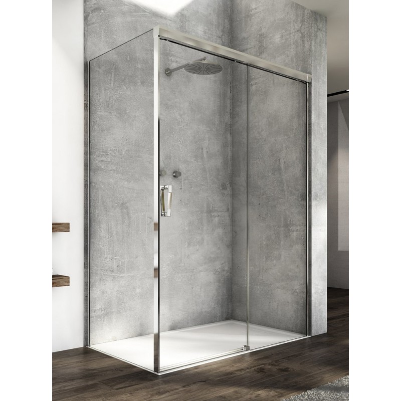 SanSwiss Cadura CAS2+CAST Kabina Prysznicowa P Chrom 110x80 cm Szkło Przezroczyste (CAS2D1105007+CAST0805007)