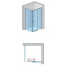 SanSwiss Cadura CAS2+CAST Kabina Prysznicowa P Chrom 170x80 cm Szkło Przezroczyste (CAS2D1705007+CAST0805007)