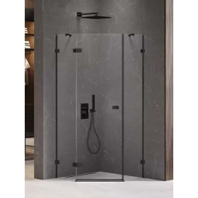 New Trendy Avexa Black Kabina Pięciokątna L 80x80x200 Przezroczyste 6 mm Active Shield (EXK-3873)