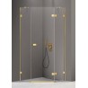New Trendy Avexa Gold Shine Kabina Pięciokątna P 90x90x200 Przezroczyste 6mm Active Shield (EXK-3843)