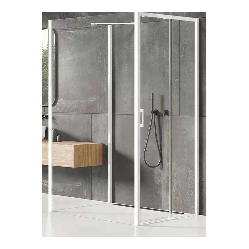 New Trendy Prime White Kabina Kwadratowa Przyścienna P 110x110x200 Przezroczyste 6mm Active Shield (K-1572)