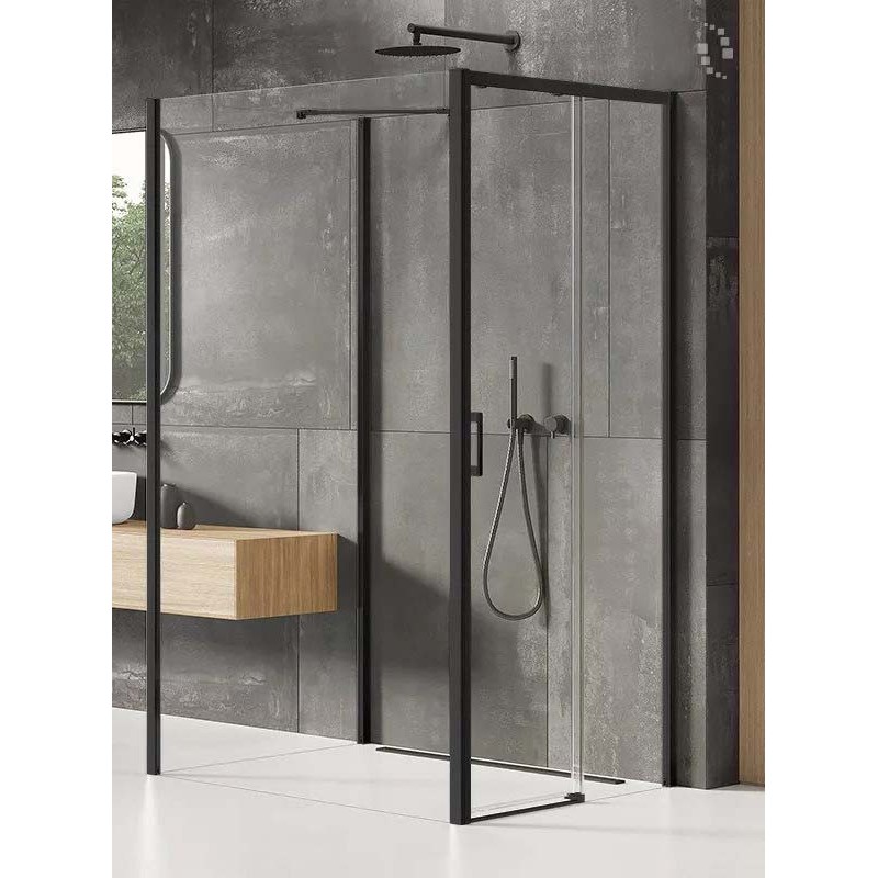 New Trendy Prime Black Kabina Prostokątna Przyścienna P 100x110x200 Przezroczyste 6mm Active Shield (K-1606)