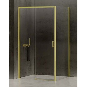 New Trendy Prime Light Gold Kabina Prostokątna L 120x90x200 Przezroczyste 6mm Active Shield (D-0424A/D-0224B)
