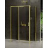 New Trendy Prime Light Gold Kabina Prostokątna Przyścienna L 140x90x200 Przezroczyste 6mm Active Shield (K-1118)