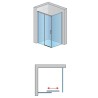 SanSwiss Cadura CAS2+CAST Kabina Prysznicowa L Czarna 150x110 cm Szkło Przezroczyste (CAS2G1500607+CAST1100607)