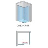 SanSwiss Cadura CAS2+CAST Kabina Prysznicowa L Biała 130x75 cm Szkło Przezroczyste (CAS2G1300907+CAST0750907)