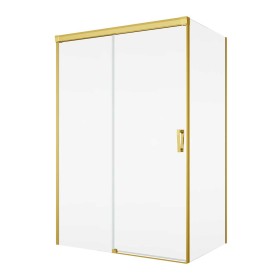 SanSwiss Cadura CAS2+CAST Kabina Prysznicowa L Złota 100x110 cm Szkło Przezroczyste (CAS2G1001207+CAST1101207)