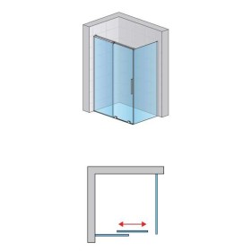 SanSwiss Amalia D35S2+D35F1 Kabina Prysznicowa 120x80x200 cm Czarny Mat (D35S21200607+D35F10800607)