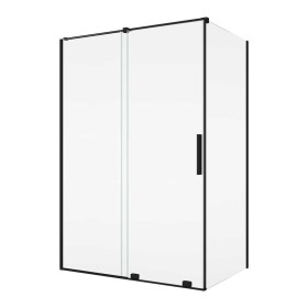 SanSwiss Amalia D35S2+D35F1 Kabina Prysznicowa 120x80x200 cm Czarny Mat (D35S21200607+D35F10800607)
