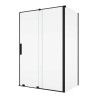 SanSwiss Amalia D35S2+D35F3 Kabina Prysznicowa (Drzwi we wnęce) 170x90x200 cm Czarny Mat (D35S21700607+D35F30900607+V2.D35.06)