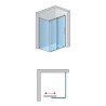 SanSwiss Amalia D35S2+D35F3 Kabina Prysznicowa (Drzwi we wnęce) 170x90x200 cm Czarny Mat (D35S21700607+D35F30900607+V2.D35.06)