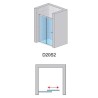 SanSwiss Arelia D20S2 Drzwi Przesuwne 2 częściowe 140x190 cm Srebrny Polerowany (D20S21404007)