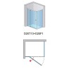 SanSwiss Arelia D20T13+D20F1 Kabina prysznicowa 90x120x190 cm Srebrny Polerowany (D20T130904007+D20F11204007)